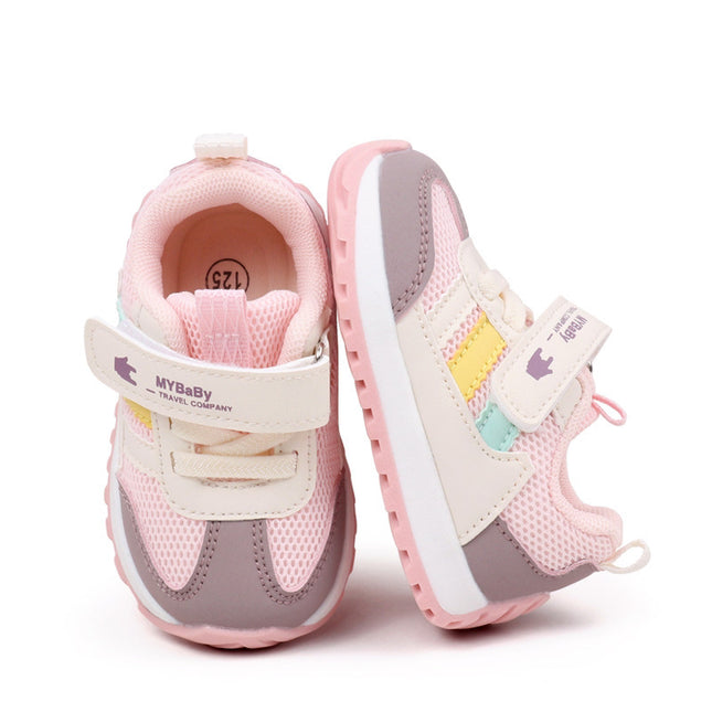 Classic Striped Baby Sneakers for Boys & Girls – Navy, Pink & Beige GS ICONIC