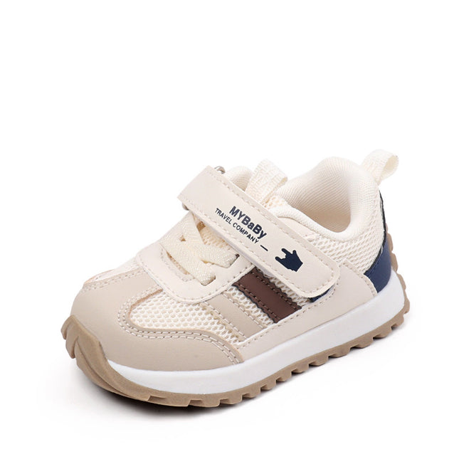 Classic Striped Baby Sneakers for Boys & Girls – Navy, Pink & Beige GS ICONIC