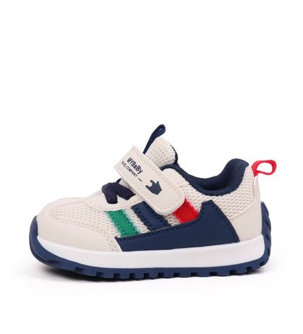 Classic Striped Baby Sneakers for Boys & Girls – Navy, Pink & Beige GS ICONIC