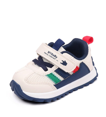 Classic Striped Baby Sneakers for Boys & Girls – Navy, Pink & Beige GS ICONIC