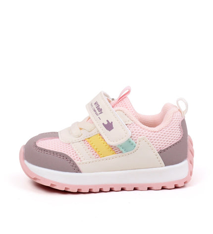 Classic Striped Baby Sneakers for Boys & Girls – Navy, Pink & Beige GS ICONIC