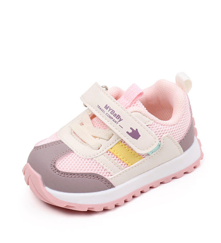 Classic Striped Baby Sneakers for Boys & Girls – Navy, Pink & Beige GS ICONIC