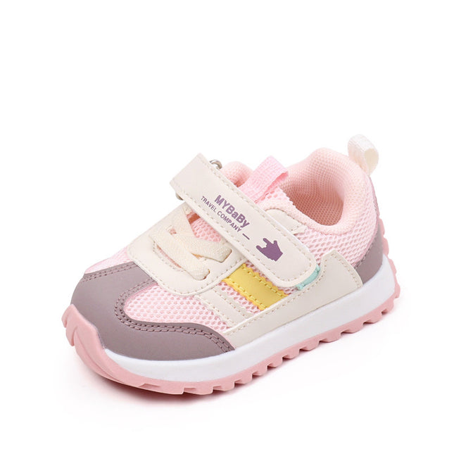 Classic Striped Baby Sneakers for Boys & Girls – Navy, Pink & Beige GS ICONIC