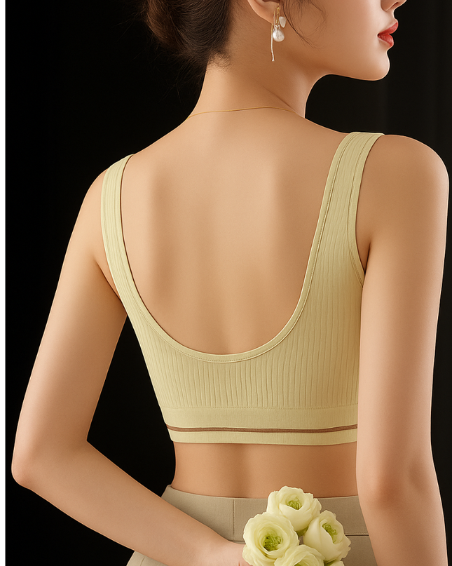 Wireless Bra for Women and Girls, Cotton Blend, Seamless, Lightly Padded, Full Coverage, Wide Straps, Medium Support, Nylon Spandex, All Season Free Size 28-30-32 Comforts GS ICONIC