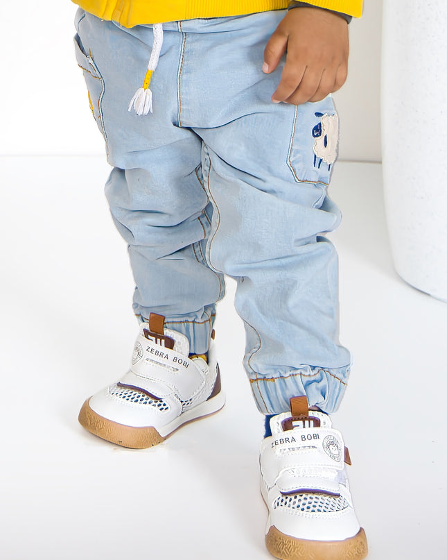 Breathable Baby Sneakers with Dual Velcro Straps GS ICONIC