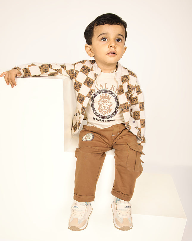 Classic Striped Baby Sneakers for Boys & Girls – Navy, Pink & Beige GS ICONIC