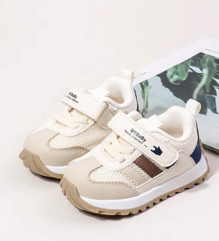 Classic Striped Baby Sneakers for Boys & Girls – Navy, Pink & Beige GS ICONIC