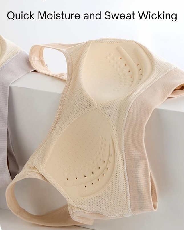 Wireless Bra for Women and Girls, Cotton Blend, Seamless, Lightly Padded, Full Coverage, Wide Straps, Medium Support, Nylon Spandex, All Season Free Size 28-30-32 Comforts GS ICONIC