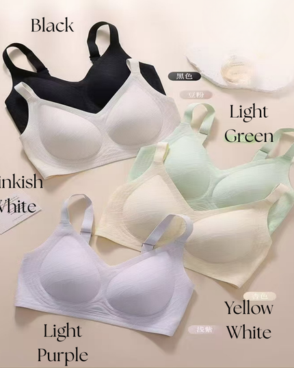 Women’s daily wear bra breathable wire-free lightly padded bra