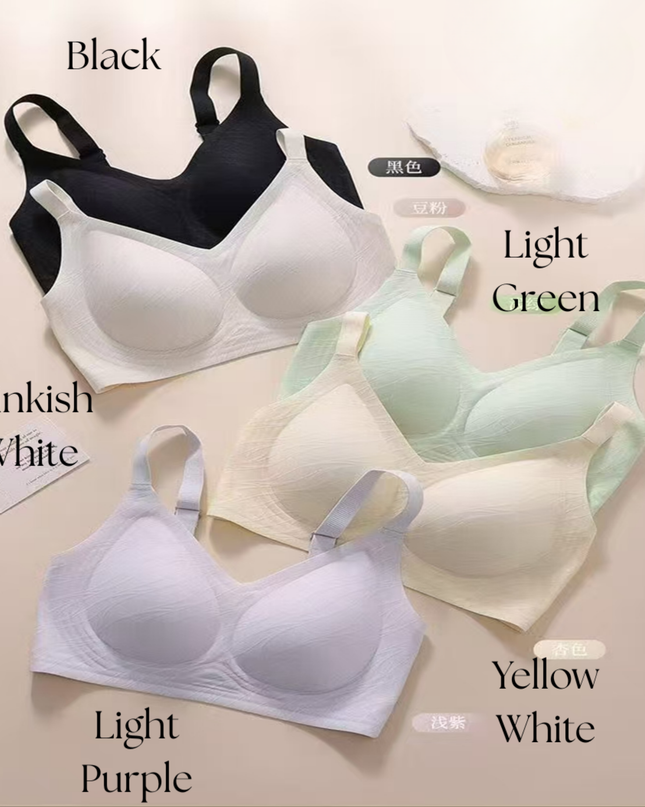 Women’s daily wear bra breathable wire-free lightly padded bra