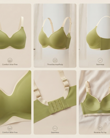 CloudComfort Seamless Wireless Everyday Bra | Padded Multi-Color Daily Wear T-Shirt Bra GS ICONIC
