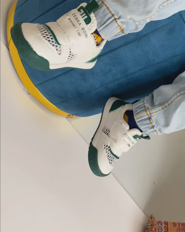 Breathable Baby Sneakers with Dual Velcro Straps